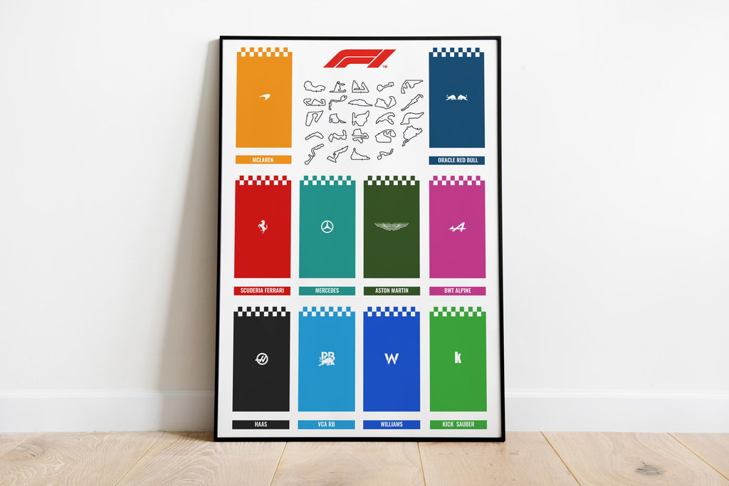 LEGO F1 Speed Champions Poster 50x70cm | Digital Wall Art for Collectors