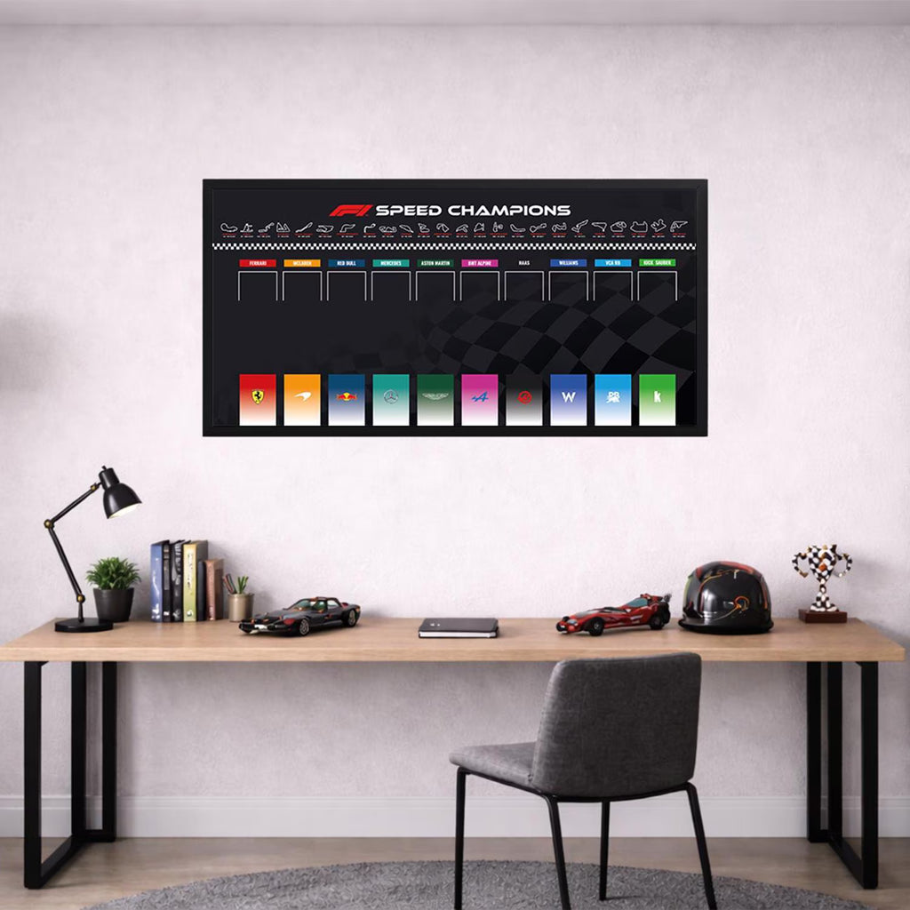 F1 Speed Champions Poster 100x50cm | Tracks & Dates | Digital Download